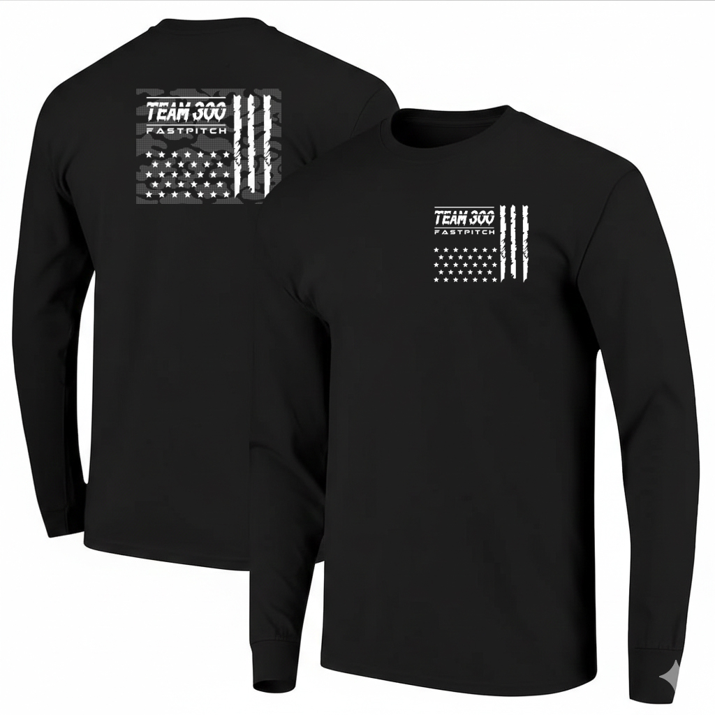 Team 300 Fastpitch team shirt, front view